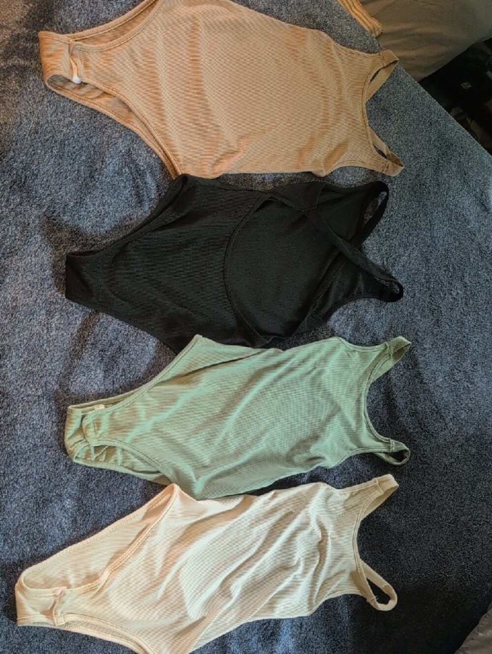 Multi-colored Ribbed Bodysuit